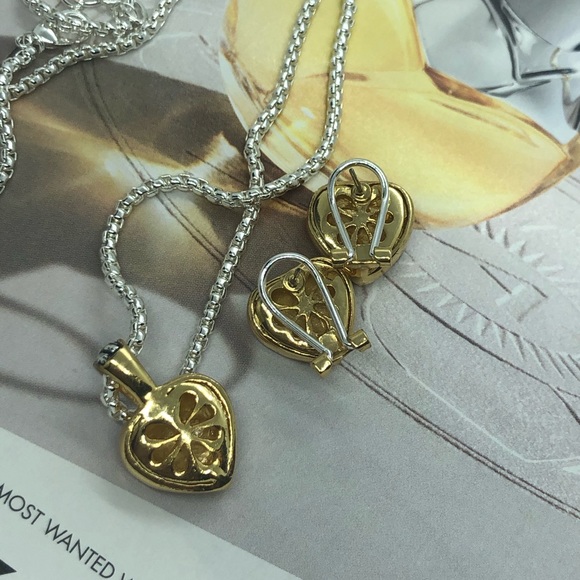 🌟 Silver Gold Heart Set - Picture 3 of 4